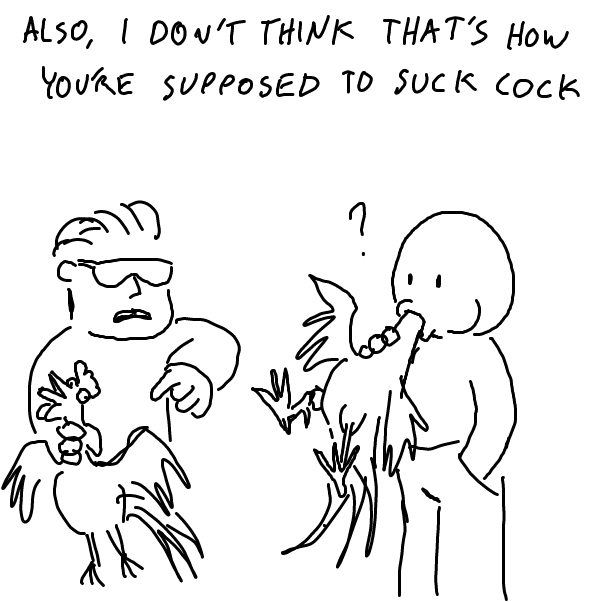 Drawing in I want to make jams but i suck cock by Sabandija