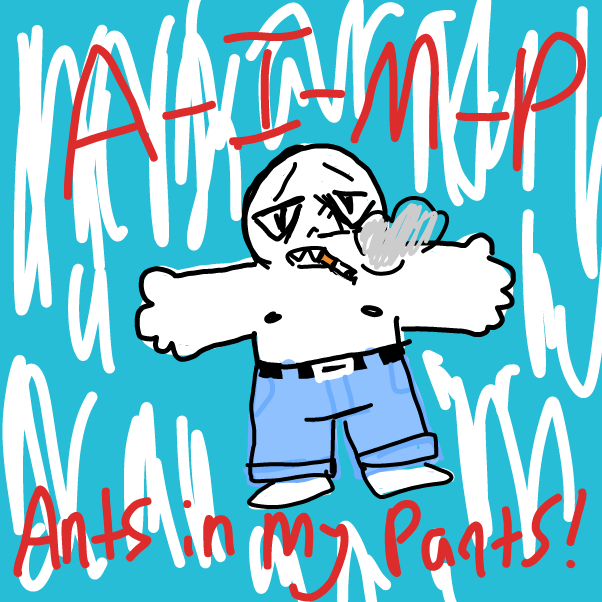 Drawing in grim's pants by jello