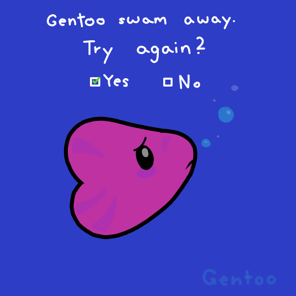 Gentoo - Online Drawing Game Comic Strip Panel by Elle