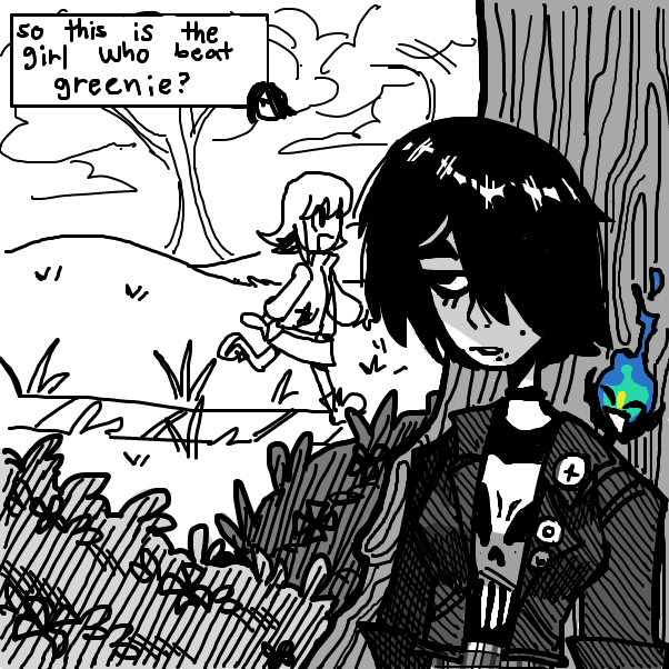 swept haired girl from part 6 - Online Drawing Game Comic Strip Panel by Chumky