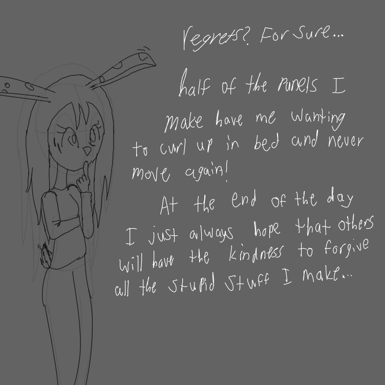 I just hope I seem less stupid to others in my works... - Online Drawing Game Comic Strip Panel by Setin