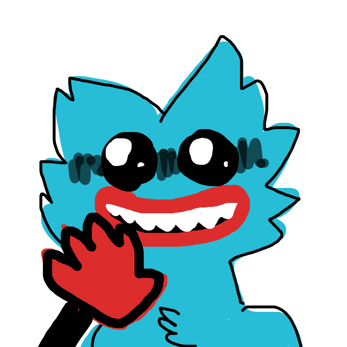 Drawing in when i saw huggy wuggy  by YanaTheDankest