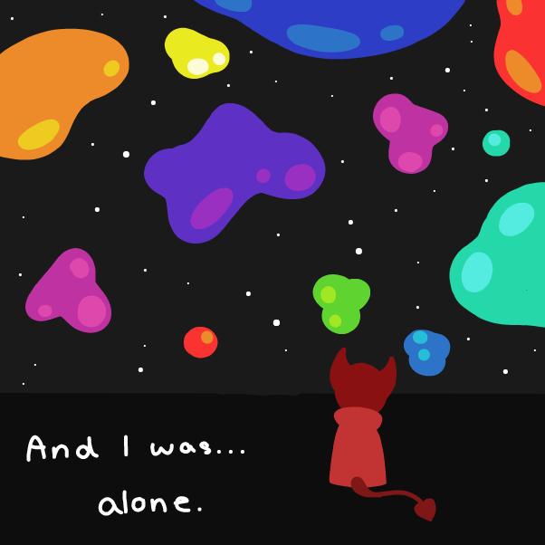 Alone - Online Drawing Game Comic Strip Panel by Elle