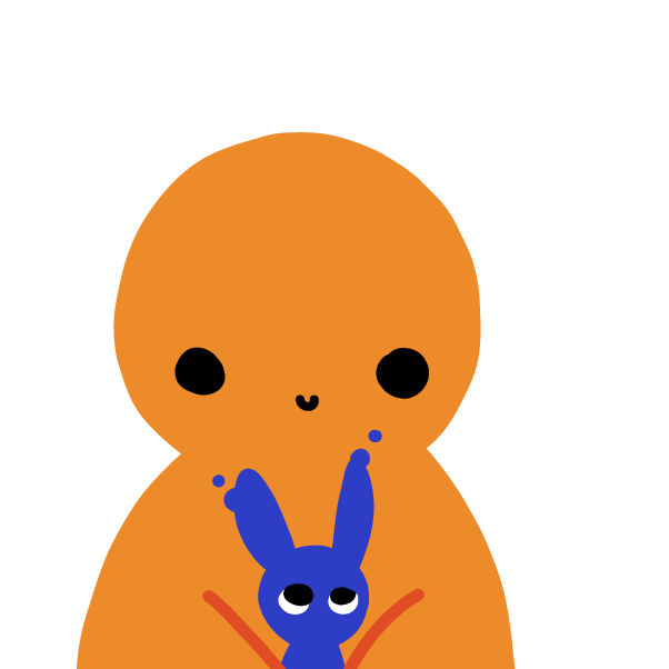 Hugging the bunny - Online Drawing Game Comic Strip Panel by Elle