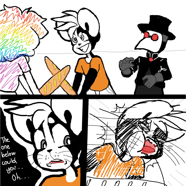 Drawing in Draw ur persona interacting w/ the next/last panel by Sluggishfella
