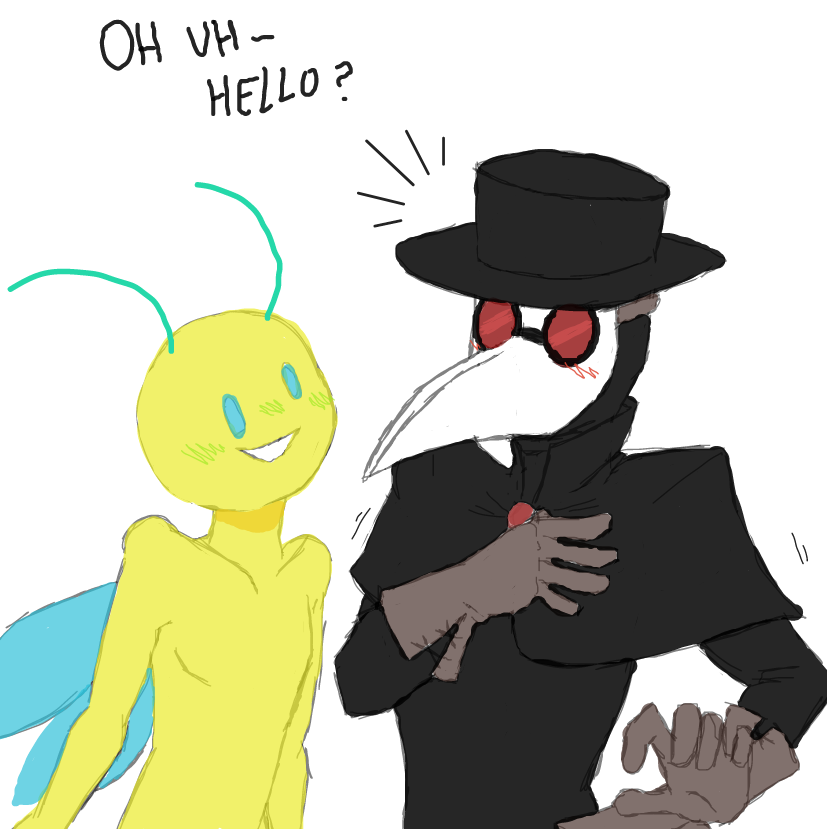 Woah - where'd you come from? - Online Drawing Game Comic Strip Panel by ⚰