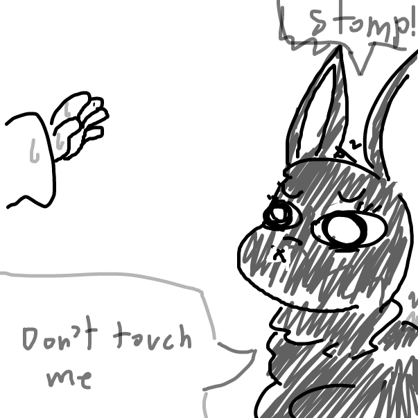 Liked webcomic just.... drawing a rabbit i found today