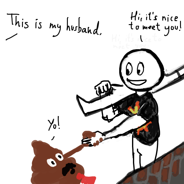 they are both left handed for this scene because i'm too lazy to fix it - Online Drawing Game Comic Strip Panel by Peyocay