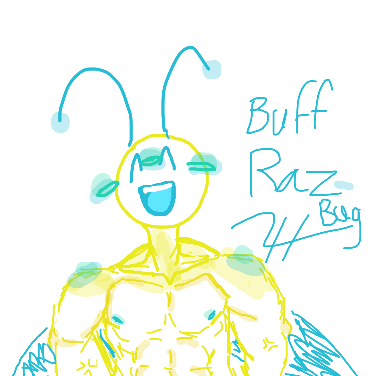 Buff razz-bug - Online Drawing Game Comic Strip Panel by YanaTheDankest
