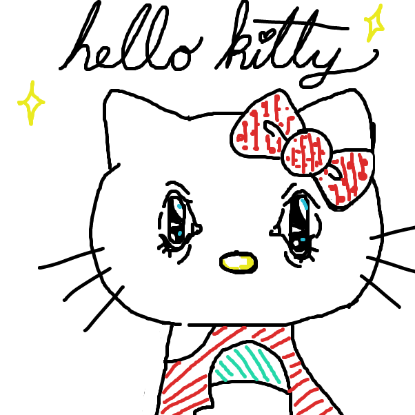 Drawing in Hello... Kitty? by CherryKakyoin