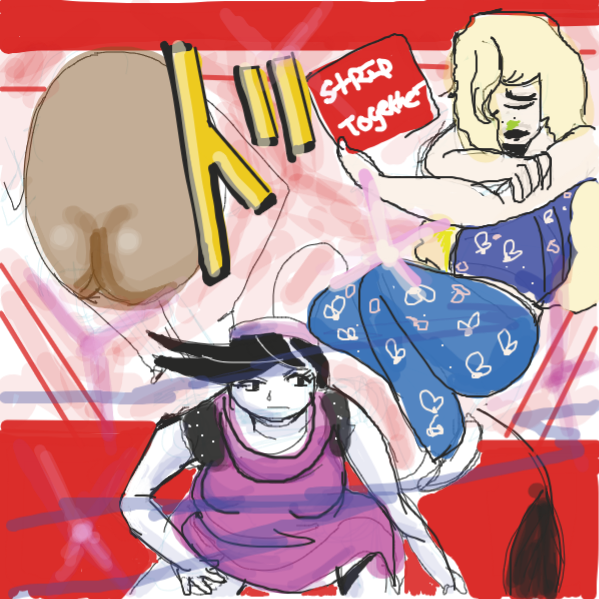 Drawing in AWAKEN MY STRIPPERS  by kurocartoonist