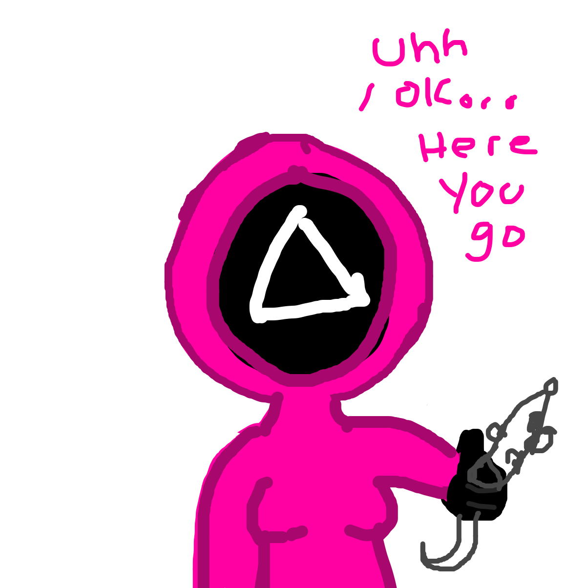 Confused but does it anyway - Online Drawing Game Comic Strip Panel by Uglyhuman