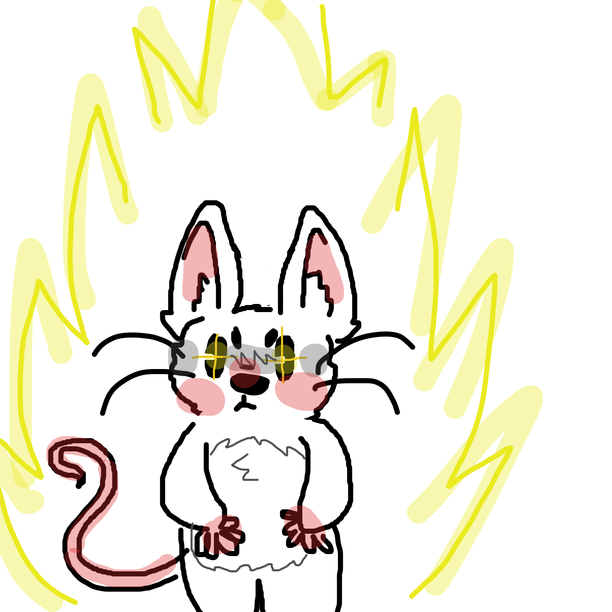 An angry SUPER SAIYAN MOUSE! - Online Drawing Game Comic Strip Panel by YanaTheDankest