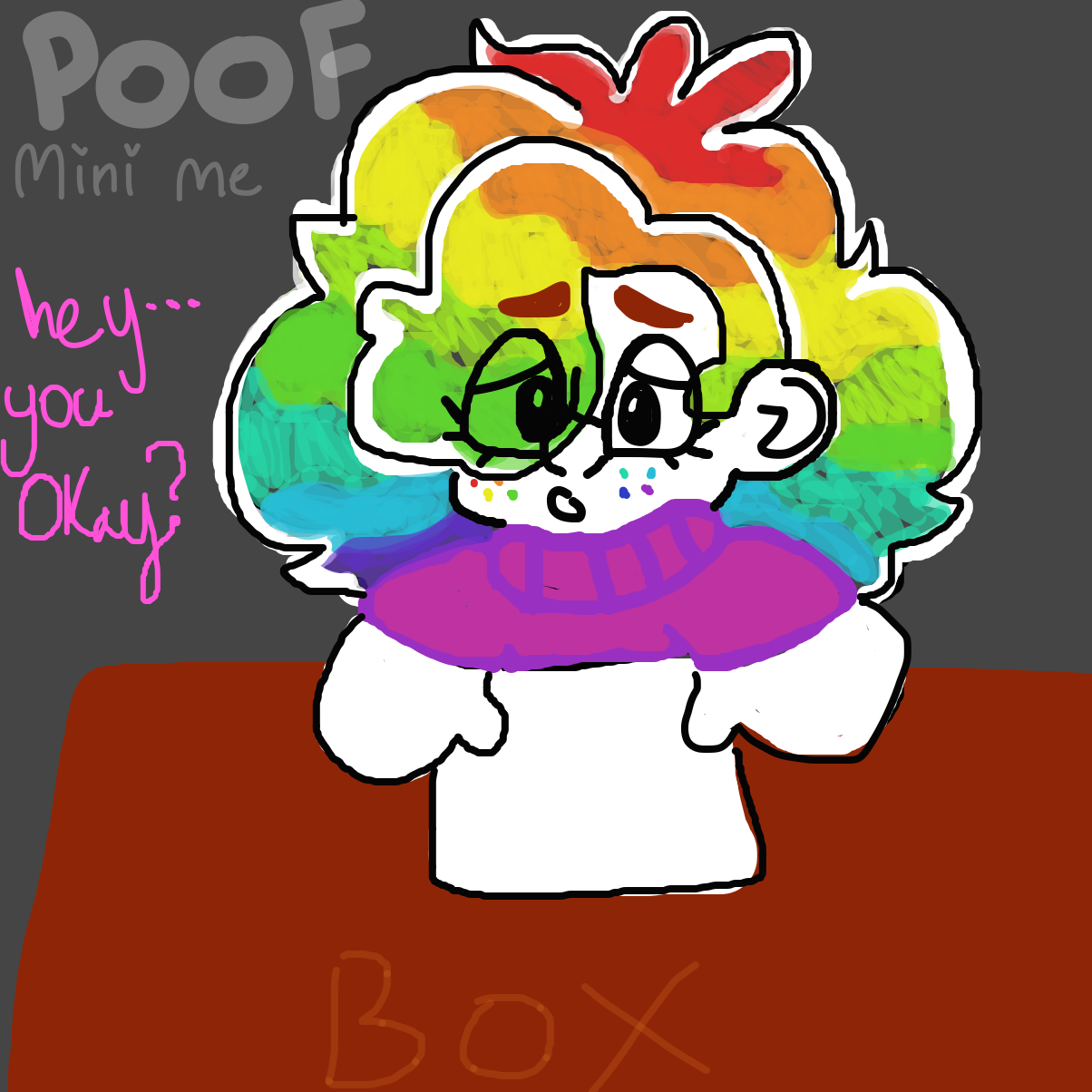 “Hey….you okay?”
✨Featuring mini me✨ - Online Drawing Game Comic Strip Panel by YanaTheDankest