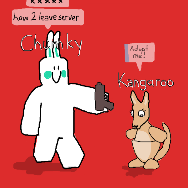 do the people still go oofh when they die these days in robogs.

 - Online Drawing Game Comic Strip Panel by Chepley