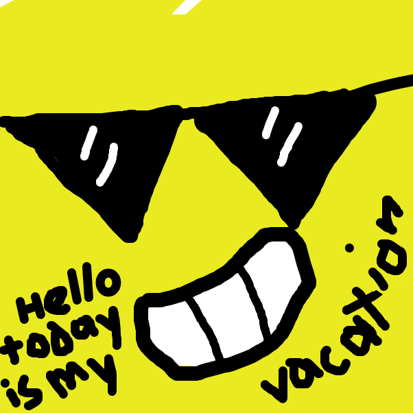 TODAY IS THE SUN VACATION - Online Drawing Game Comic Strip Panel by Sofia Ester