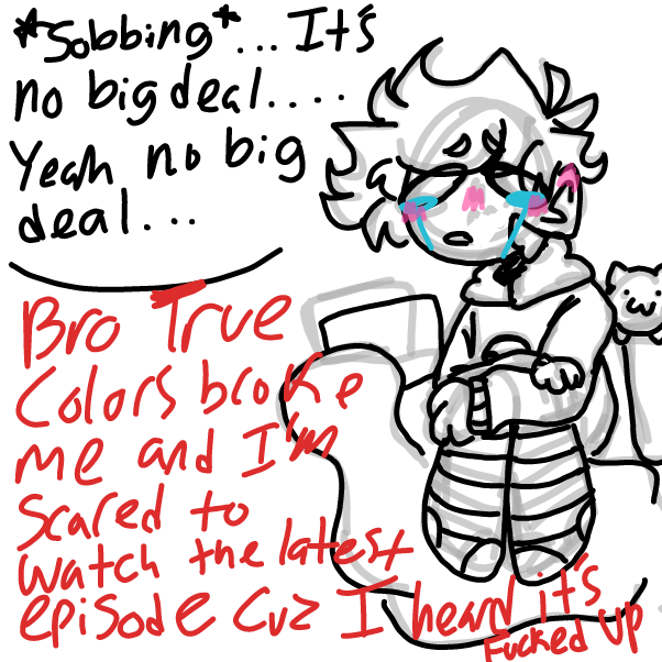oh yeah if you didn't know what show i'm talking about its amphibia and true colors is one of the episodes :/ just to clarify lol - Online Drawing Game Comic Strip Panel by jello