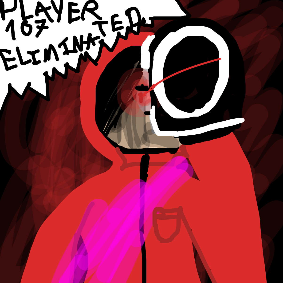 Drawing in 오징어 게임(squid game) by EmoWeeb_the_Simp