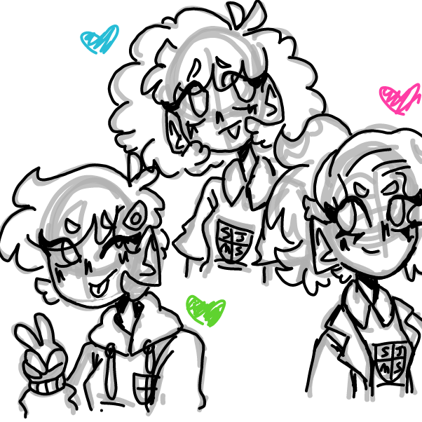 Drawing in draw the calamity trio in ur style ig by jello