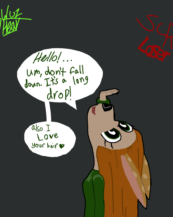 If you're wondeering why my drawing isn't good, please consider I drew it 5ish times before settling for this XP Best art skillz right here X3 <3 - Online Drawing Game Comic Strip Panel by Setin