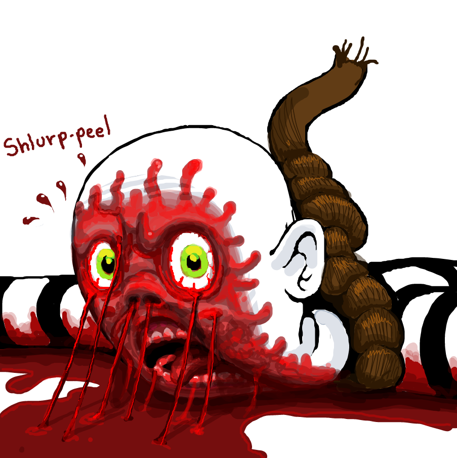 He lives and once he peels himself from the ground his revenge shall begin! - Online Drawing Game Comic Strip Panel by TFD