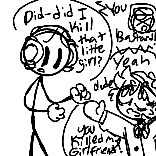 REALLY BAD AND RUSHED BECAUSE MY COMPUTER POWERED OFF WHEN I WAS DRAWING IT (I ADDED COLOR AND EVERYTHING!!!) AND I HAD TO START OVER >:0 AHHHHHHHHHHHHHH - Online Drawing Game Comic Strip Panel by jello