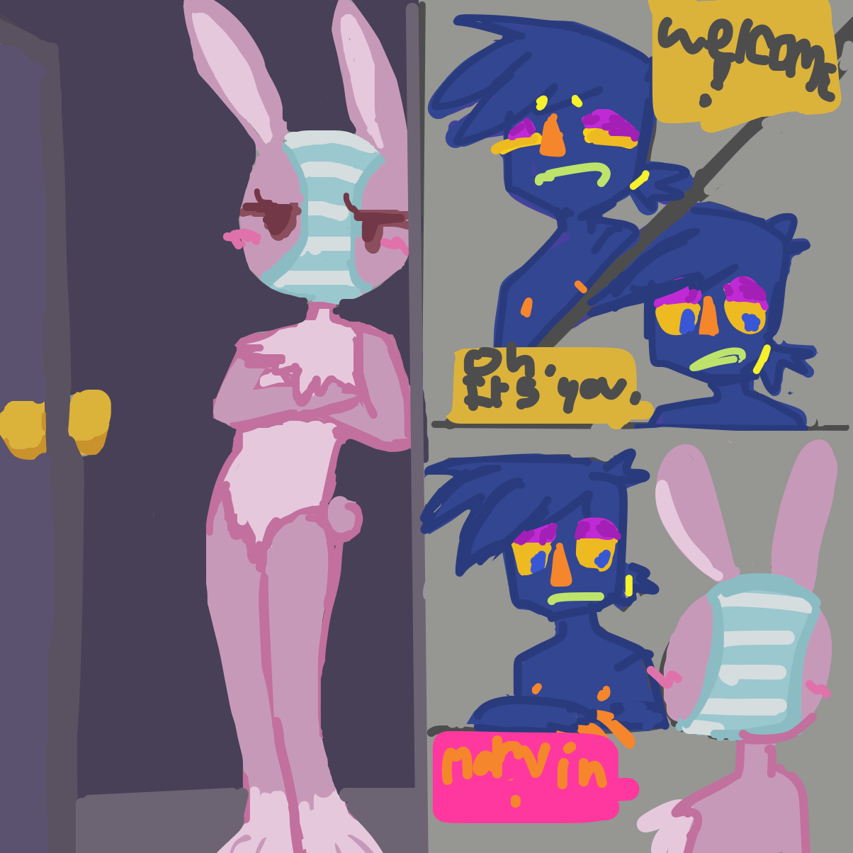  - Online Drawing Game Comic Strip Panel by razzmatazz