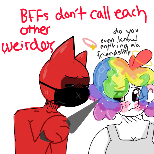 Drawing in best friends version 2     o _ 0 by MovedAccounts