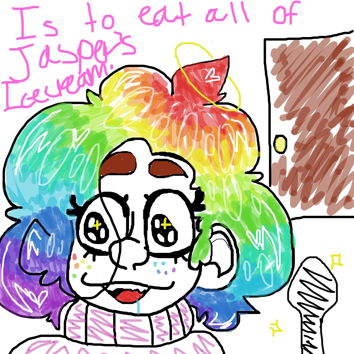 Hehehe Jasper’s Icecream is mine,😈 - Online Drawing Game Comic Strip Panel by YanaTheDankest