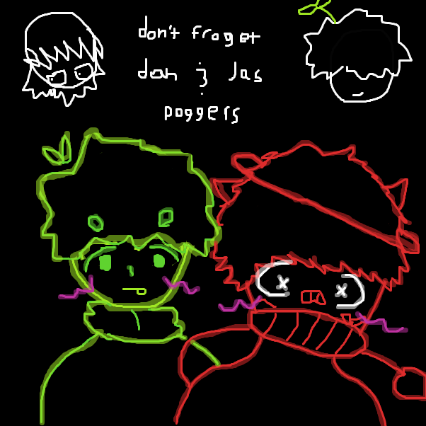 Drawing in i guess me and jello are twins now~ by XD