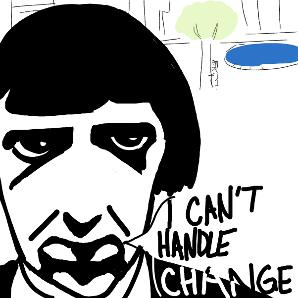 Drawing in Oh no I can’t change by Pax