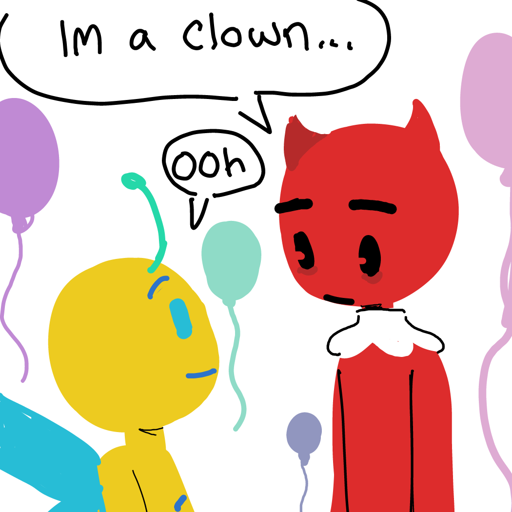 Drawing in The Clown by necrophrenia