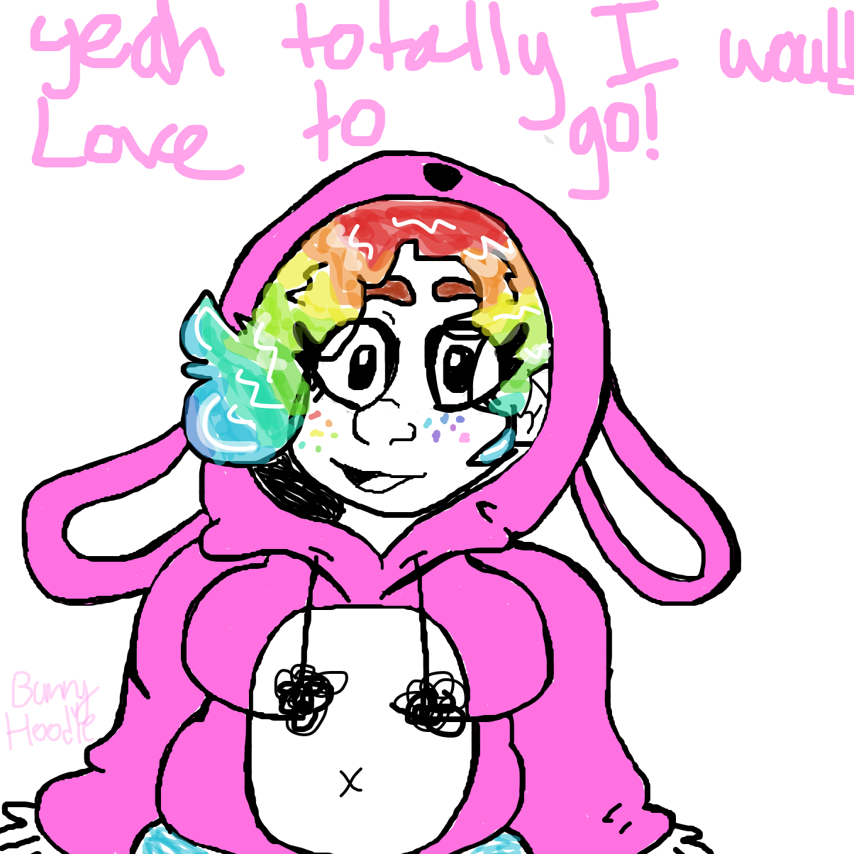 Hehehe bunny hoodie :) - Online Drawing Game Comic Strip Panel by YanaTheDankest