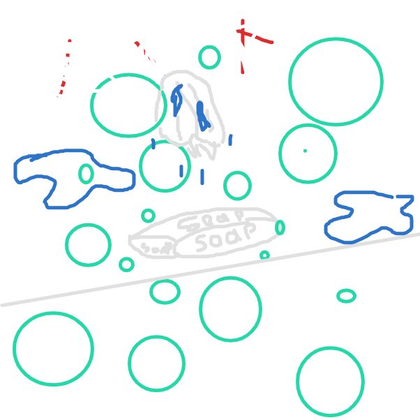 Drawing in I wanna clean panel jam, Okay by Stormy star