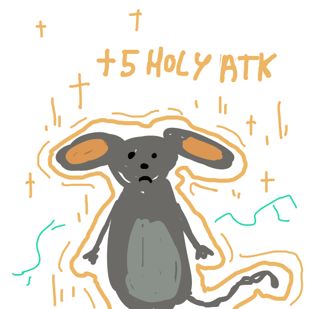 +20% damage against demons - Online Drawing Game Comic Strip Panel by Peyocay