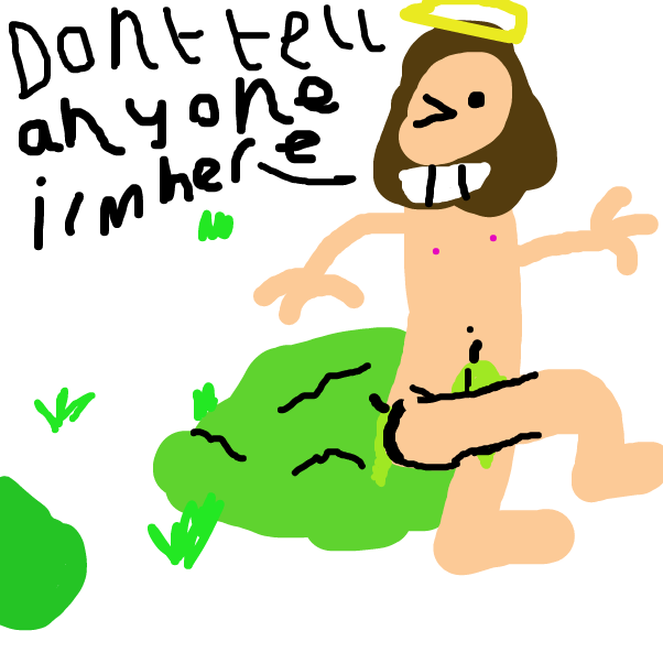 Drawing in naked jesus Ref Sheet (how you draw him) by BananaDoc