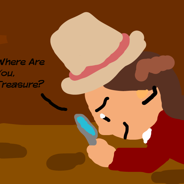 Kate Warne Is Finding The Treasure That Who Is Buried. - Online Drawing Game Comic Strip Panel by MCA