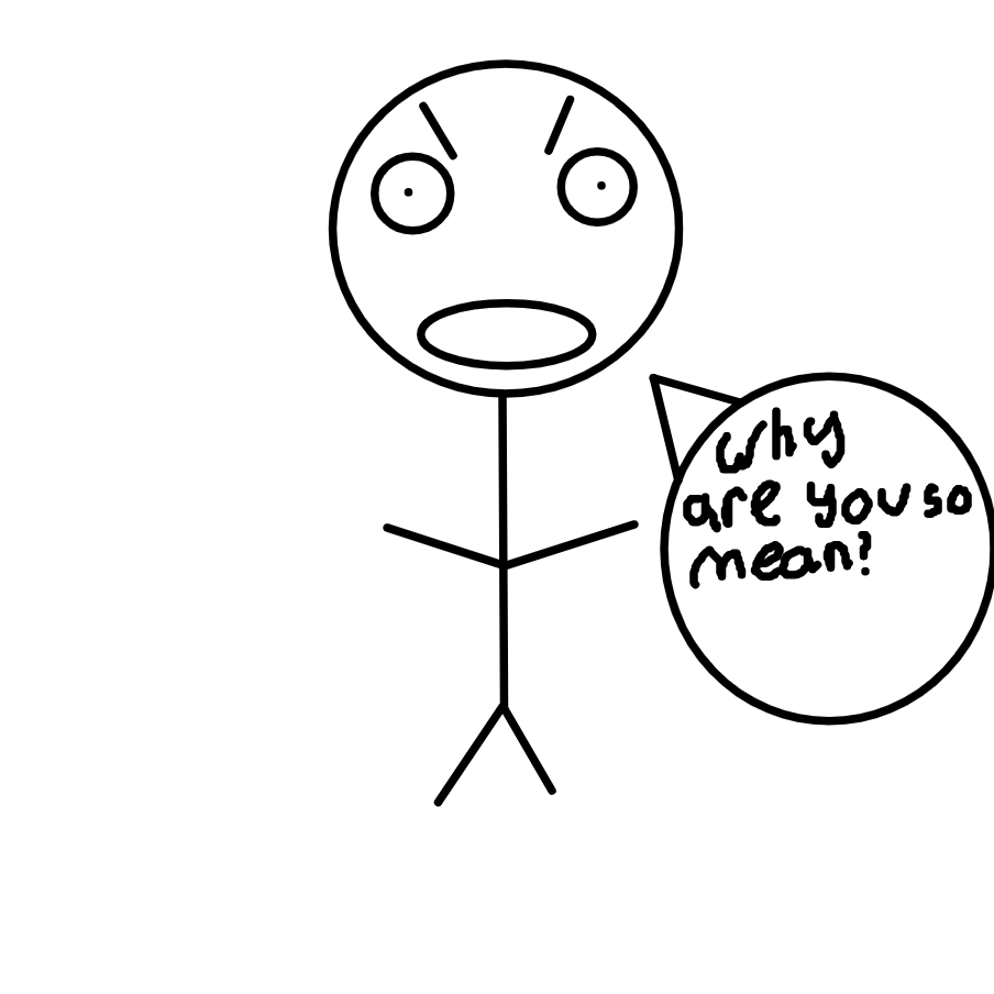 A stick figure talking - Online Drawing Game Comic Strip Panel by danielw2334