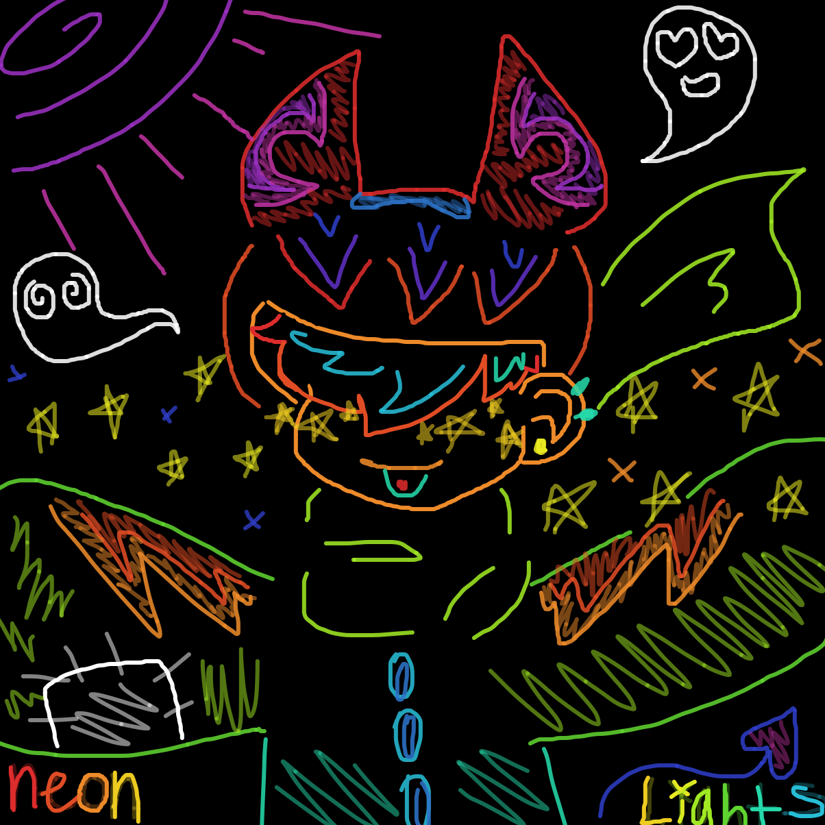 Neon lights - Online Drawing Game Comic Strip Panel by YanaTheDankest