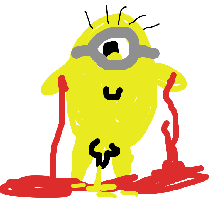Minion killing self. Why…? - Online Drawing Game Comic Strip Panel by Branden