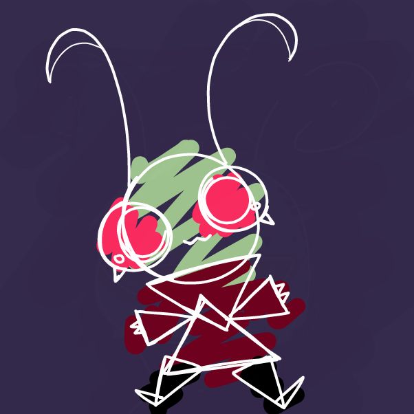 been experimenting with different antenna for the previous 2 panels - Online Drawing Game Comic Strip Panel by Elle