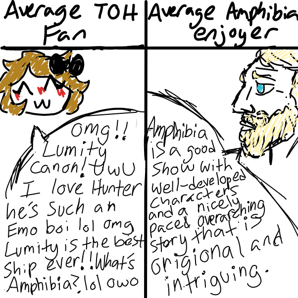 Drawing in make an average fan vs average enjoyer meme 2 by jello