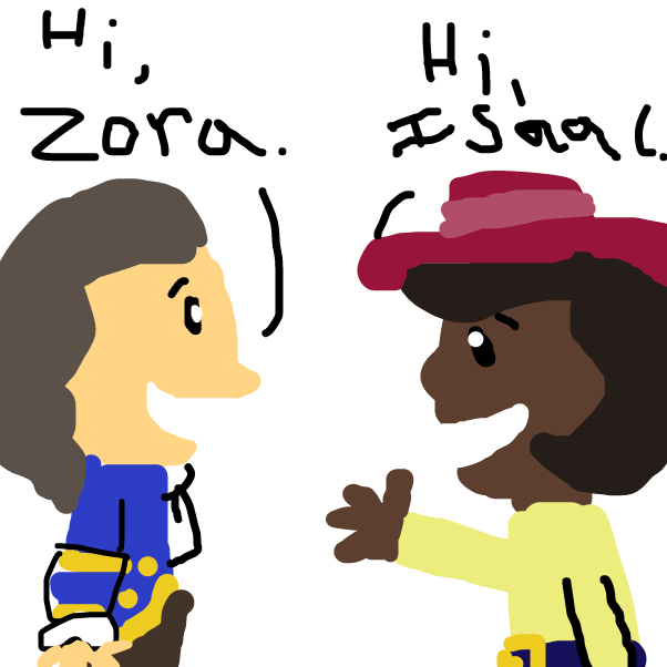 Zora And Isaac Are Having A Great Date Today, But What Do They First Thing To Do On Today? - Online Drawing Game Comic Strip Panel by MCA