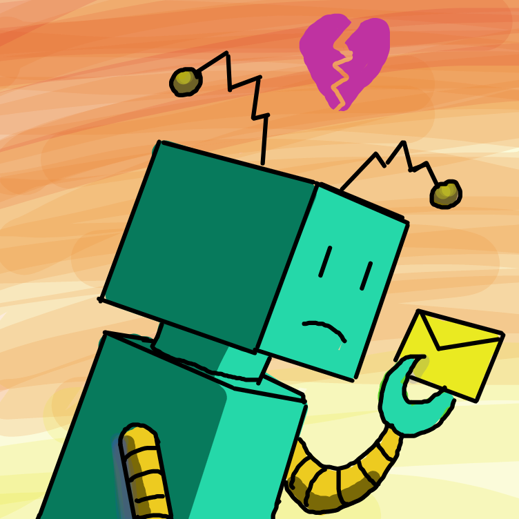 Drawing in Sad Robot by Emjaypatrick