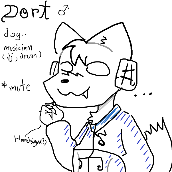 Drawing in fursona :p by FifaSam