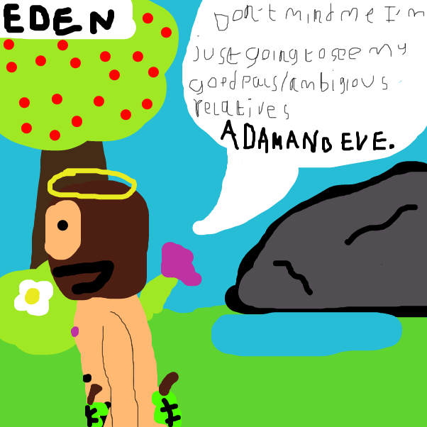 Drawing in Naked Jesus Meets Up With His Friends by BananaDoc