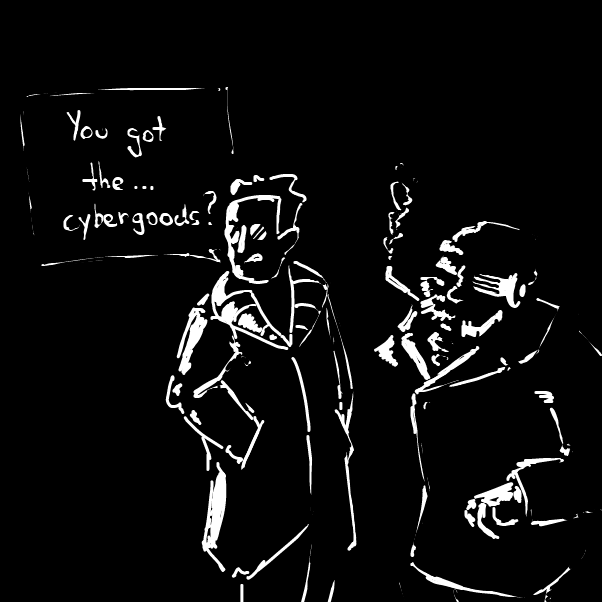 Drawing in CyberCrime 3000: Future Streets Of Bloody Chrome by Aluminimalism