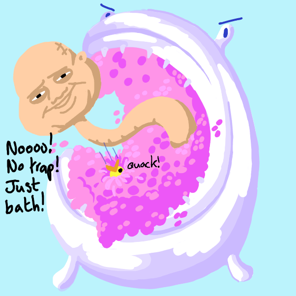 Drawing in Bubba Bath by EggLeon