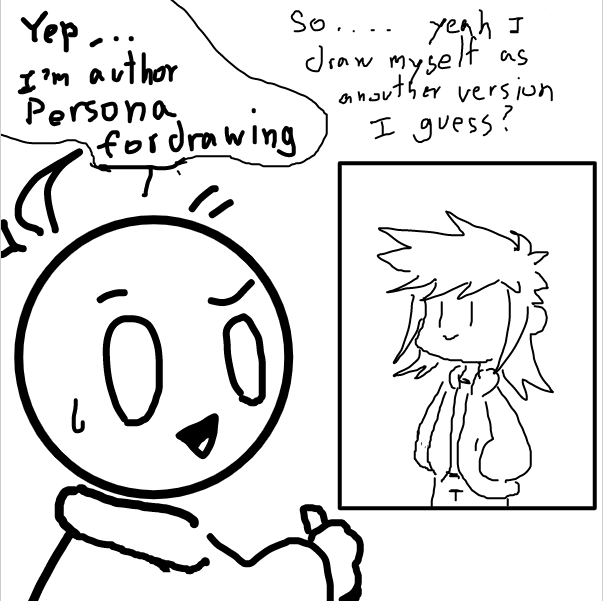 ....i'm literally a persona...... for drawing........ so i don't think it will be different from the others panel - sam - Online Drawing Game Comic Strip Panel by FifaSam