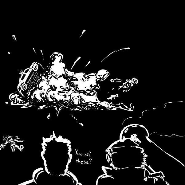 Drawing in CyberCrime 3000: Future Streets Of Bloody Chrome by Aluminimalism